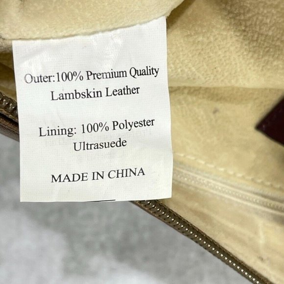 BOLSA Women's Handbag Leather Hobo Gold Baguette - Picture 11 of 14